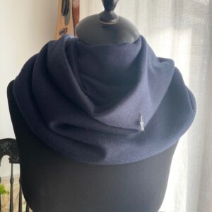 Sciarpa ad anello blu notte