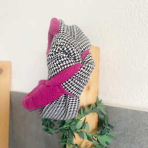 Cerchietto pied de poule in fucsia